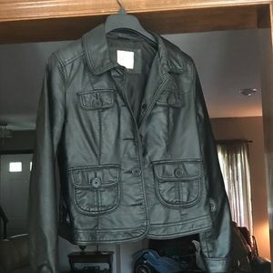 Fun leather like jacket.